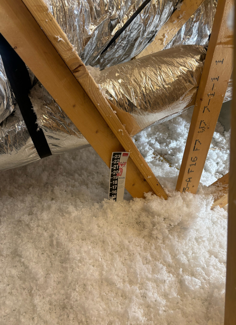 Attic with insulation