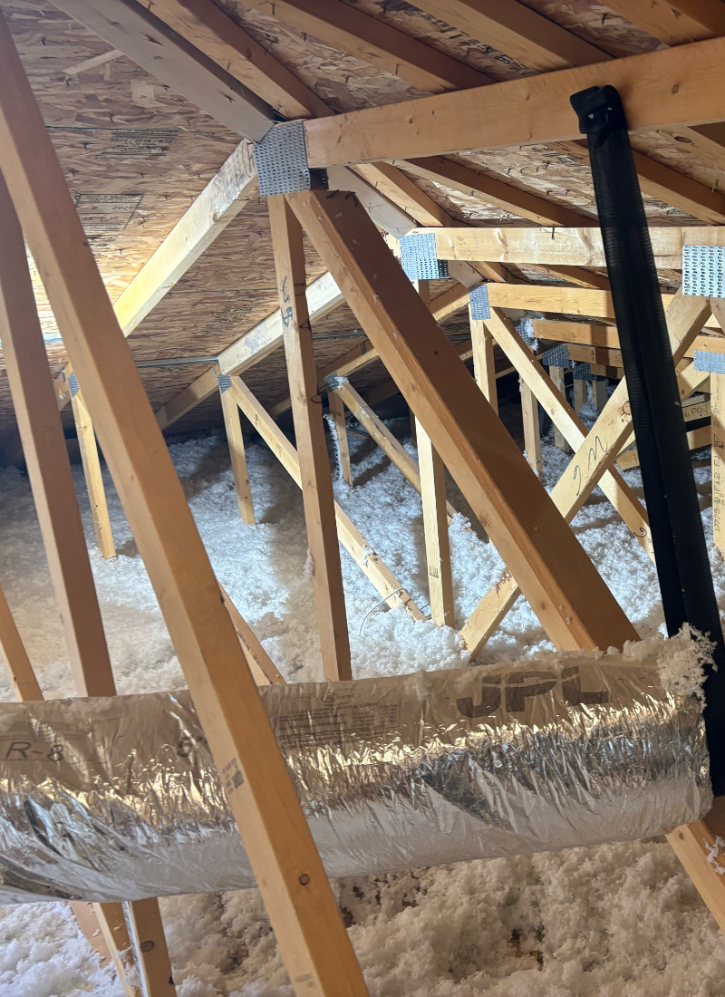 Attic with insulation